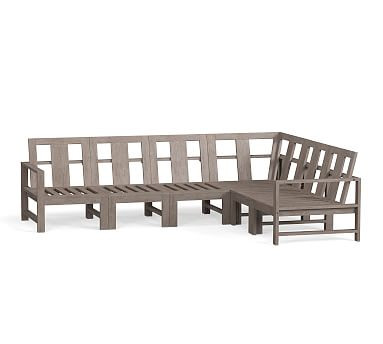 Indio Wood 6-Piece Sectional Set Frame | Pottery Barn (US)