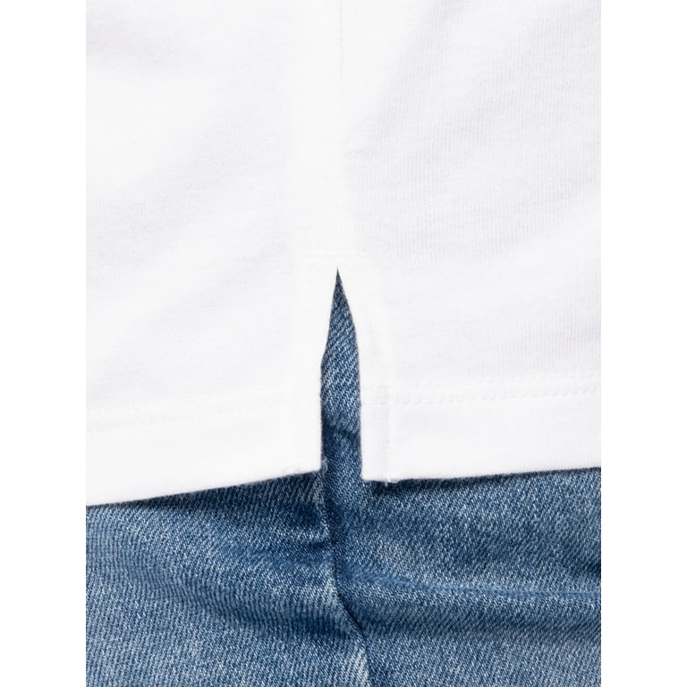 Time and Tru Women's Short Sleeve Boyfriend T-Shirt - Walmart.com | Walmart (US)