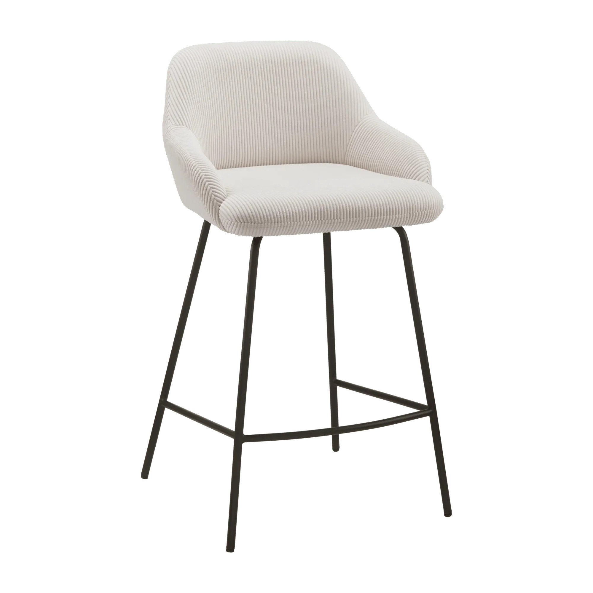 Fabric and Metal Counter Stool | Bouclair
