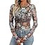 Dealmore Womens Mesh Sheer Lace Going Out Slim Fitted See Through Tops Fall Fashion Outfits Cloth... | Amazon (US)