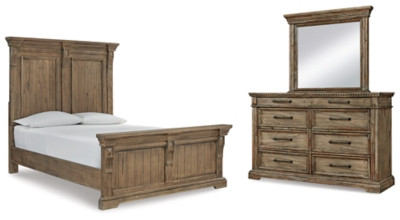 Markenburg King Panel Bed with Mirrored Dresser | Ashley Homestore