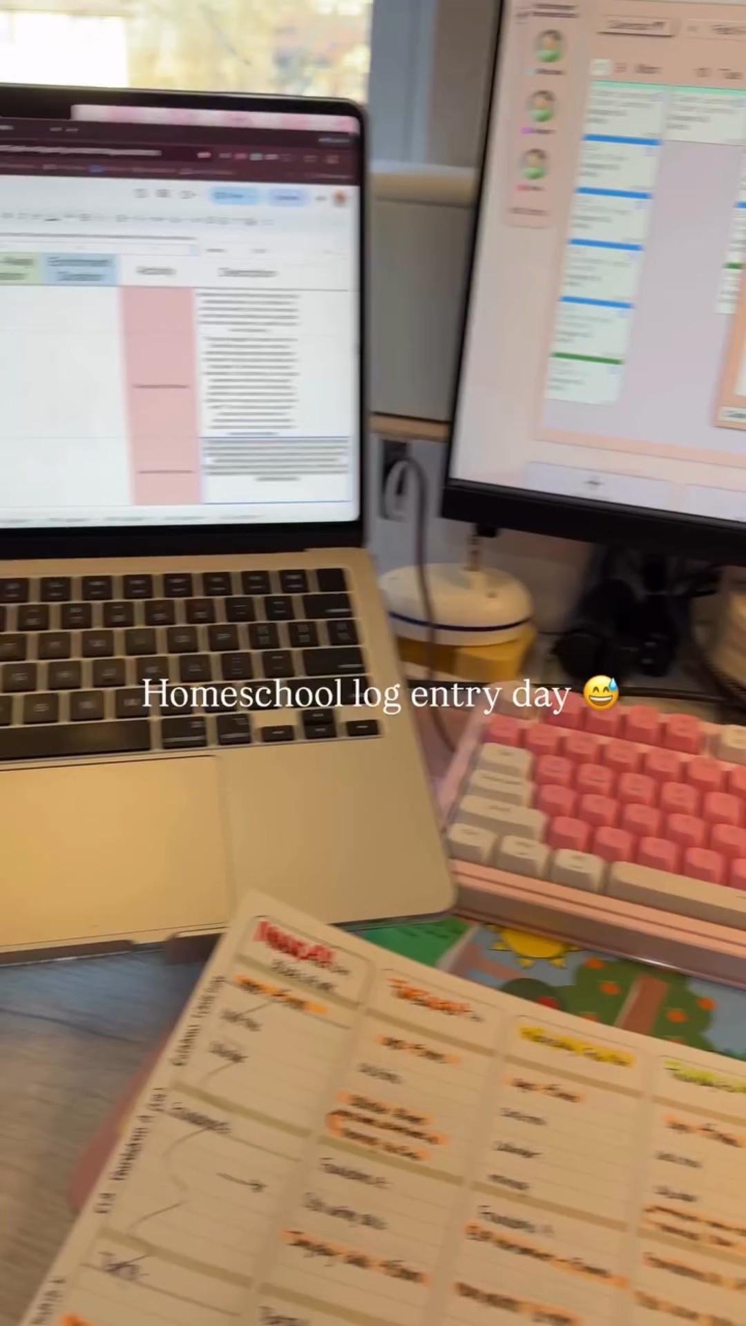 Homeschool log entry day 😅