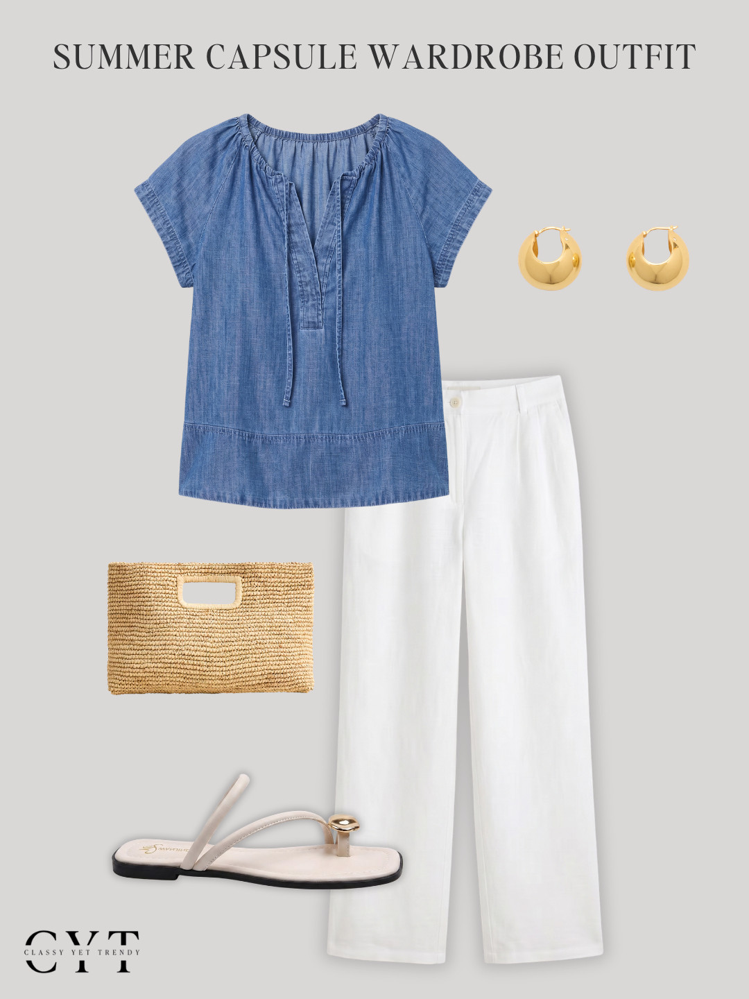 Outfit from my summer 2026 capsule wardrobe in my closet ☀️

#waystowear #summervibes☀️ #summerstaple #chicandclassy
 

 