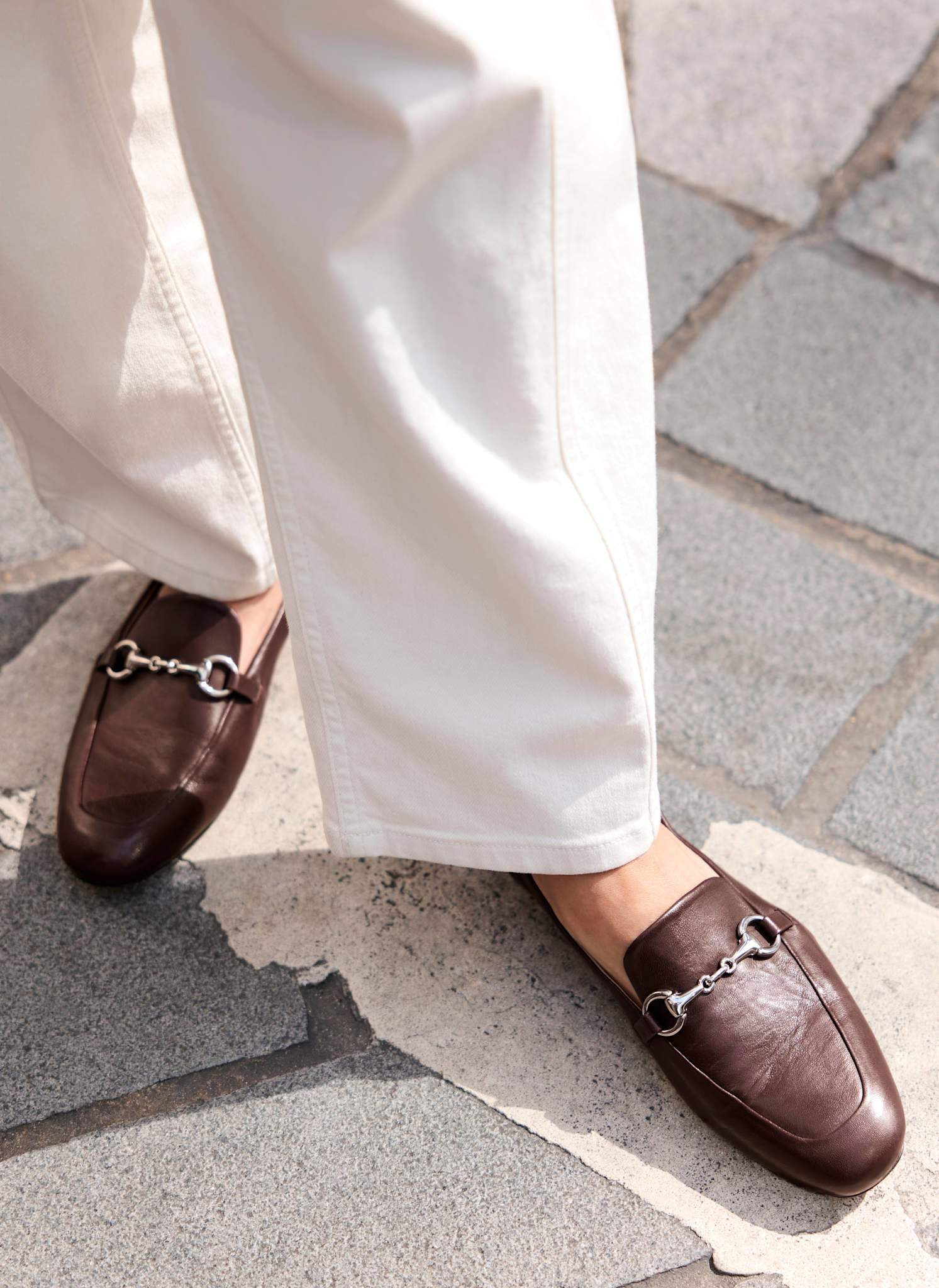Camille Burgundy Leather Loafers | Mint Velvet