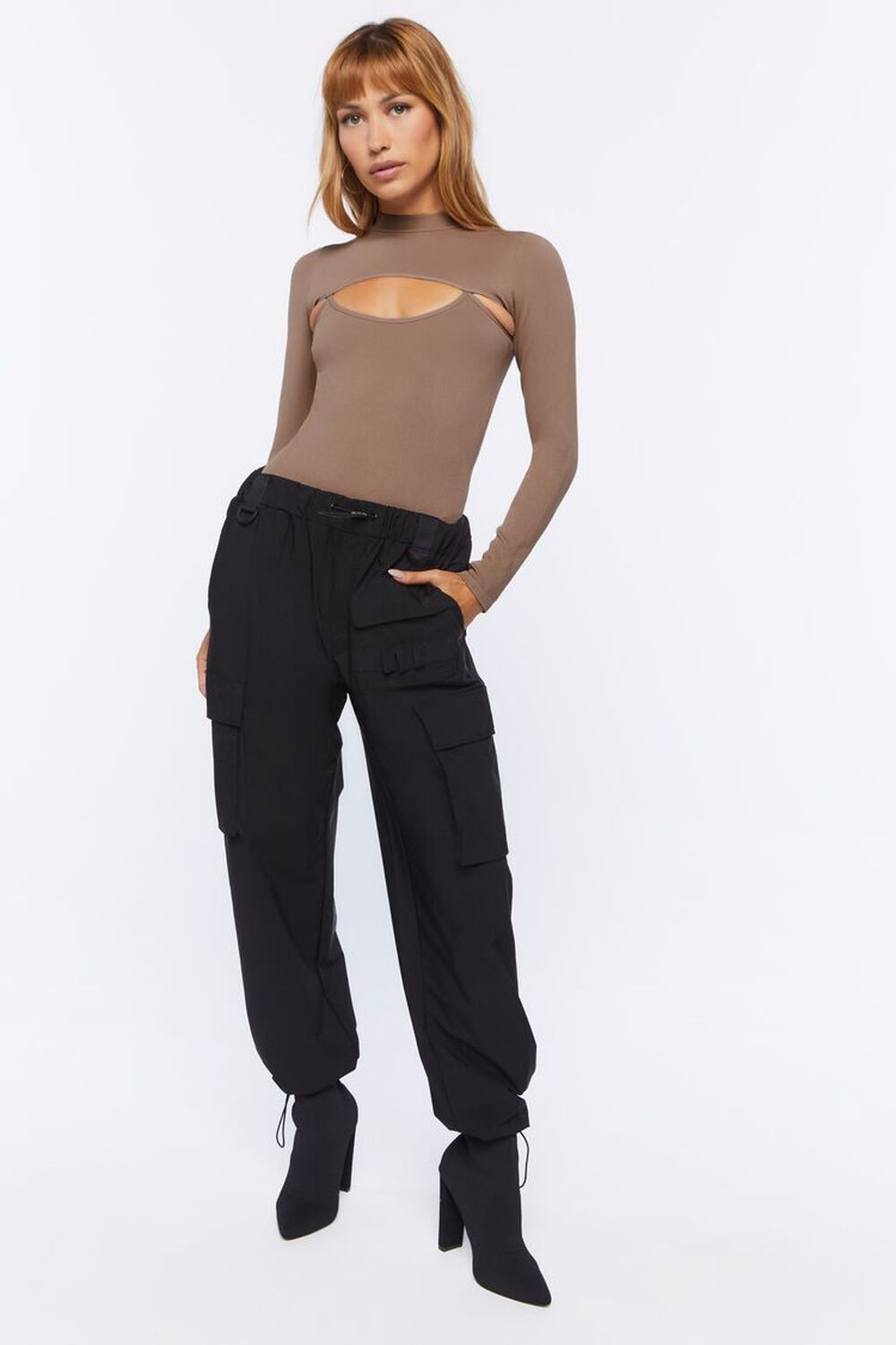 Mock Neck Combo Bodysuit | Forever 21 (US)