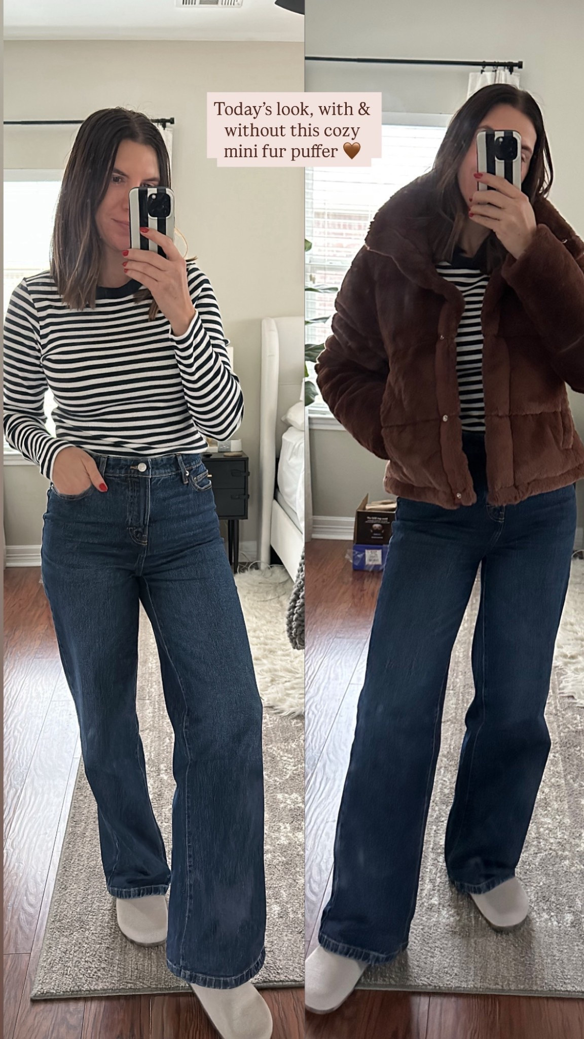 What I wore today to a Christmas market with friends. These $28 jeans look so high end. Size down one. Jacket is old from Abercrombie but found very similar  

#LTKSeasonal #LTKSaleAlert #LTKHoliday
