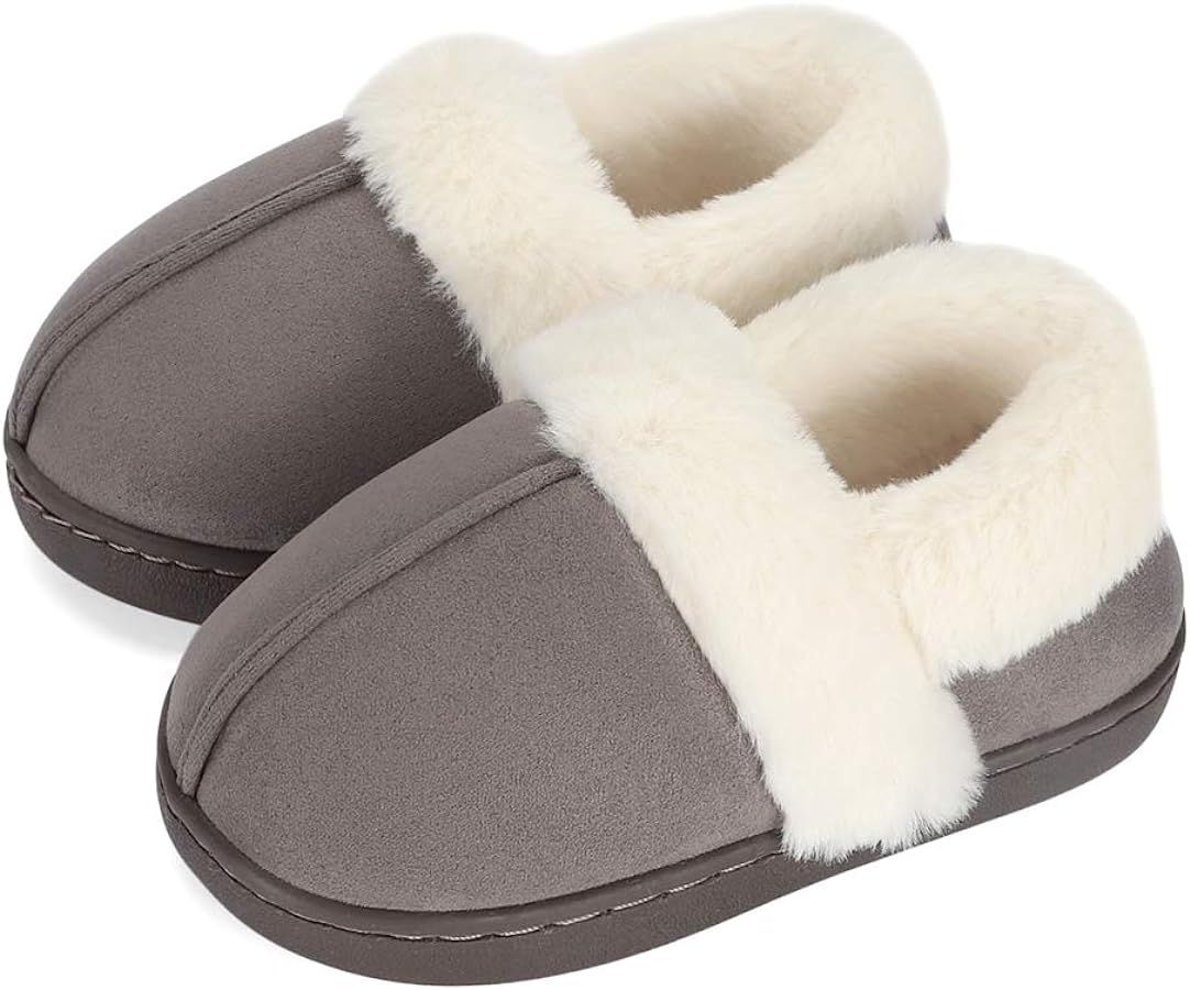 LACOFIA Kids Boys Girls Winter Slippers Children Memory Foam Slipper Warm Fleece Anti-slip Home S... | Amazon (UK)