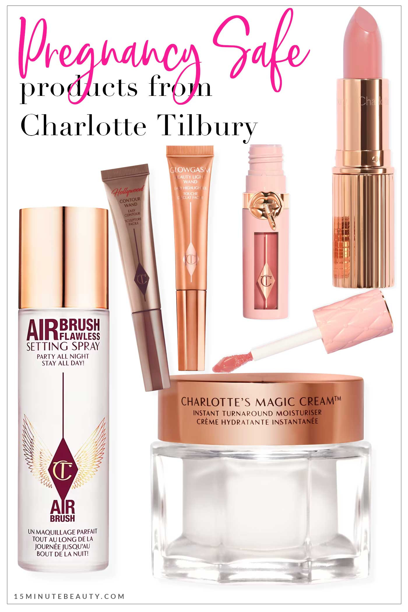 Pregnancy Safe and nursing friendly makeup from Charlotte Tilbury, including her cult favorite Pillow Talk Lipstick! You can find more #BumpFriendly options on my website! 

 #LTKBeauty #LTKBaby #LTKBump