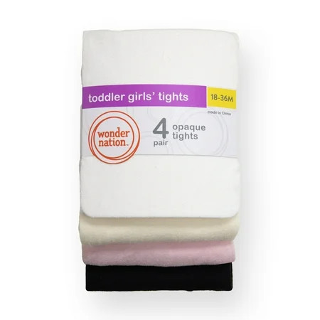 Wonder Nation Infant and Toddler Microfiber Tights 4-Pair Pack | Walmart (US)