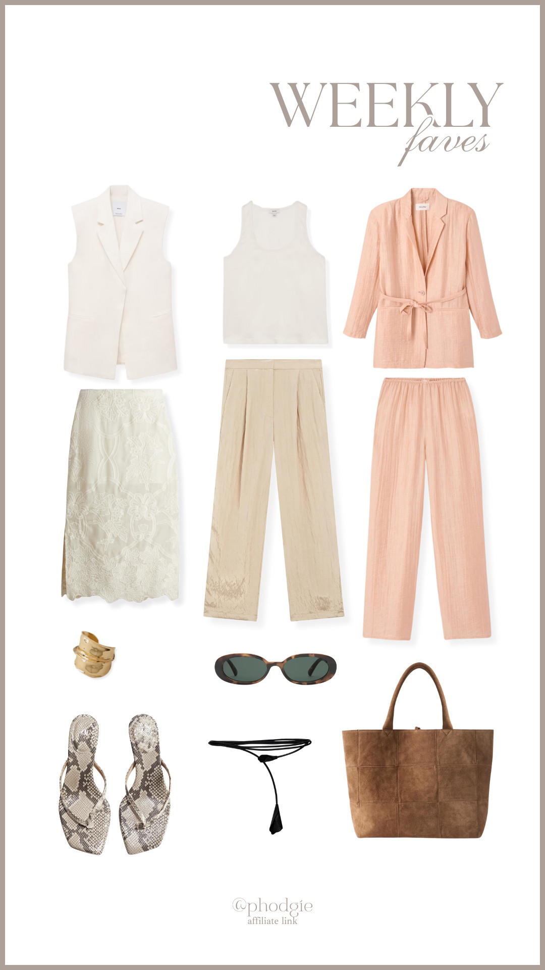 Massimo Dutti, Satin Trousers, Tailored Sleeveless Blazer, Waistcoat, Vest, Top, Blouse, Gold Bracelet, Mint Velvet, Kitten-heeled Sandals, Silk Top, Pantalon Trousers, Suede Tote Bag, Sunglasses 

 #LTKuk #LTKsummer #LTKautumn