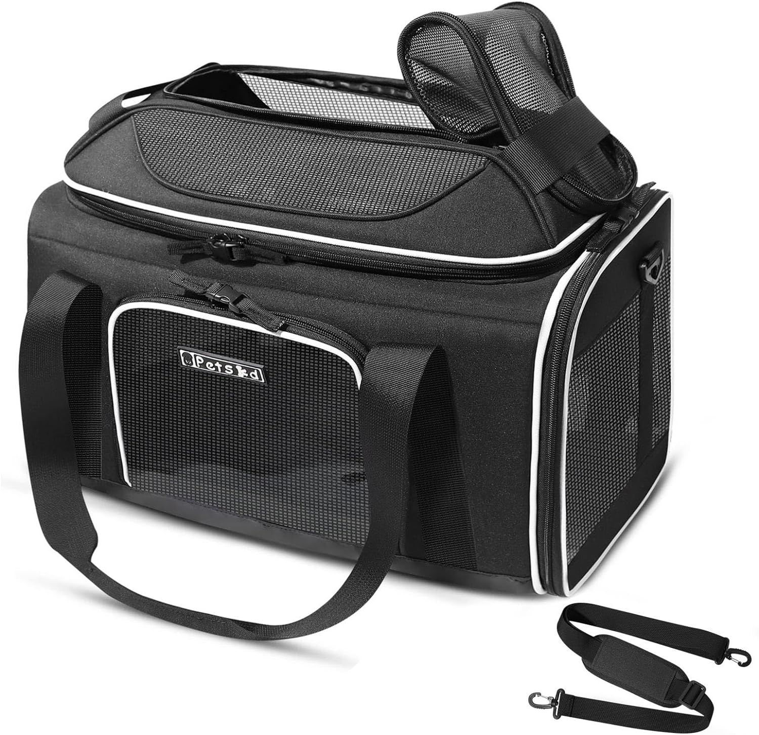 Petskd Pet Carrier Top-Expandable 17x13x9.5 Southwest Airline Approved, Soft Small Dog Cat Carrie... | Amazon (US)