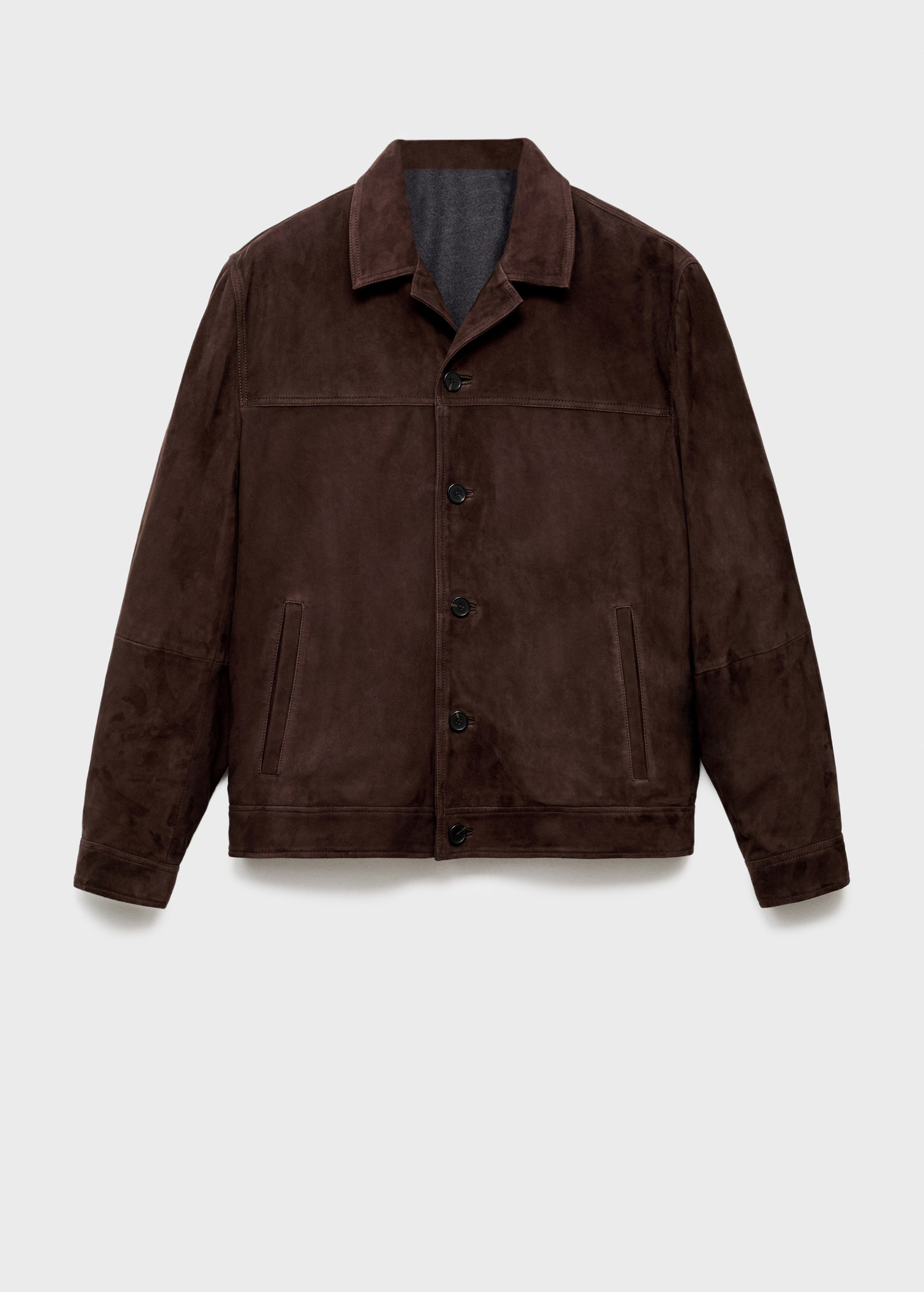 Jacke aus 100 % Wildleder mit Taschen - Herren | MANGO Deutschland | Mango EU