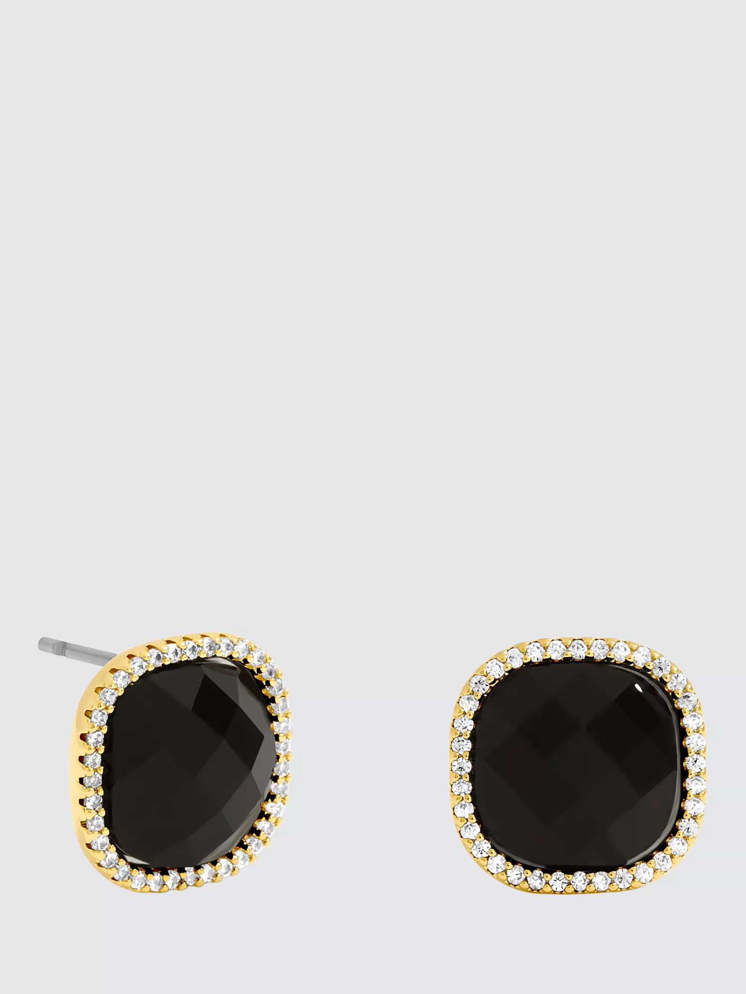 Jon Richard Jet Crystal Stud Earrings, Gold | John Lewis (UK)