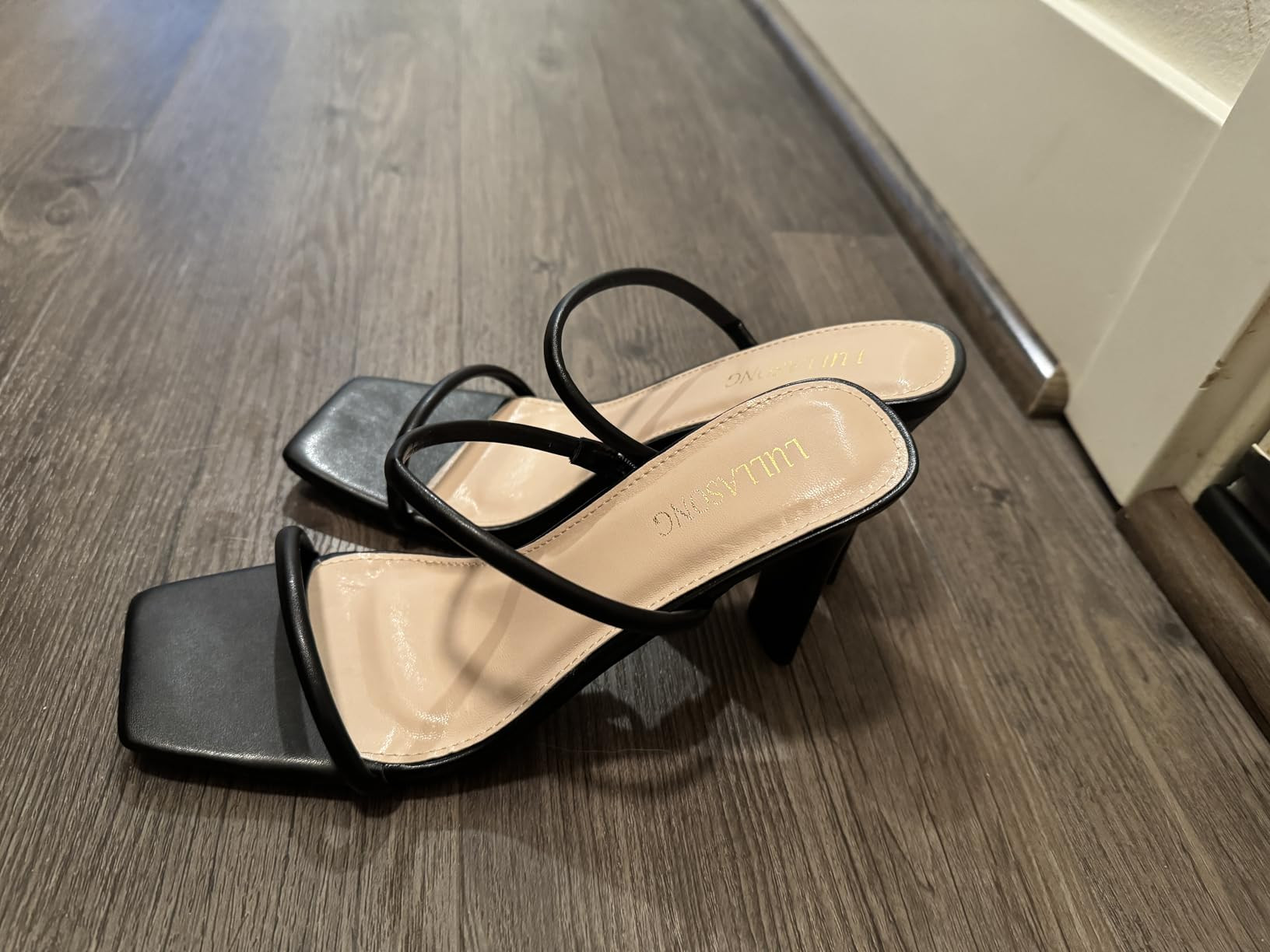 Women's Heels Sandals Block Chunky Mid Heels Slip On Slides 3.5 Inch Heeled Square Open Toe Sanda... | Amazon (US)