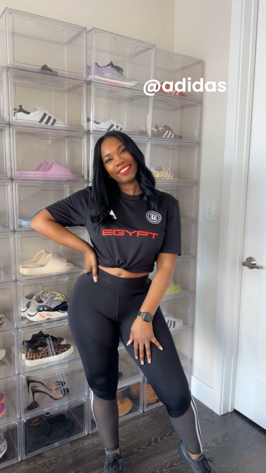 Getting ready for the FIFA World Cup 2026 in my @adidas Egypt jersey 🖤

#createdwithadidas #adidaspartner

#LTKootd #LTKActive