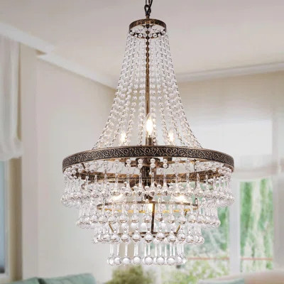 Emīls 6-Light Crystal Empire Chandelier | Wayfair North America