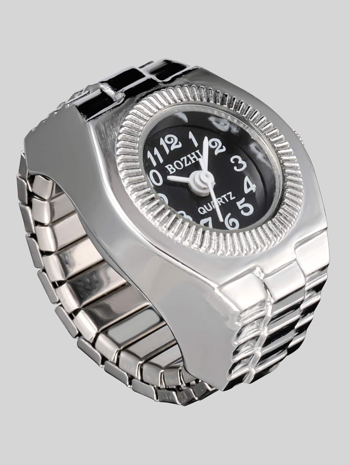 1pc Women Silver Zinc Alloy Strap Fashion Round Dial Quartz Watch, For Daily Life | SHEIN