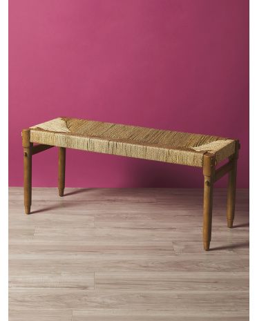 19x45 Winchester Woven Seat Bench | HomeGoods