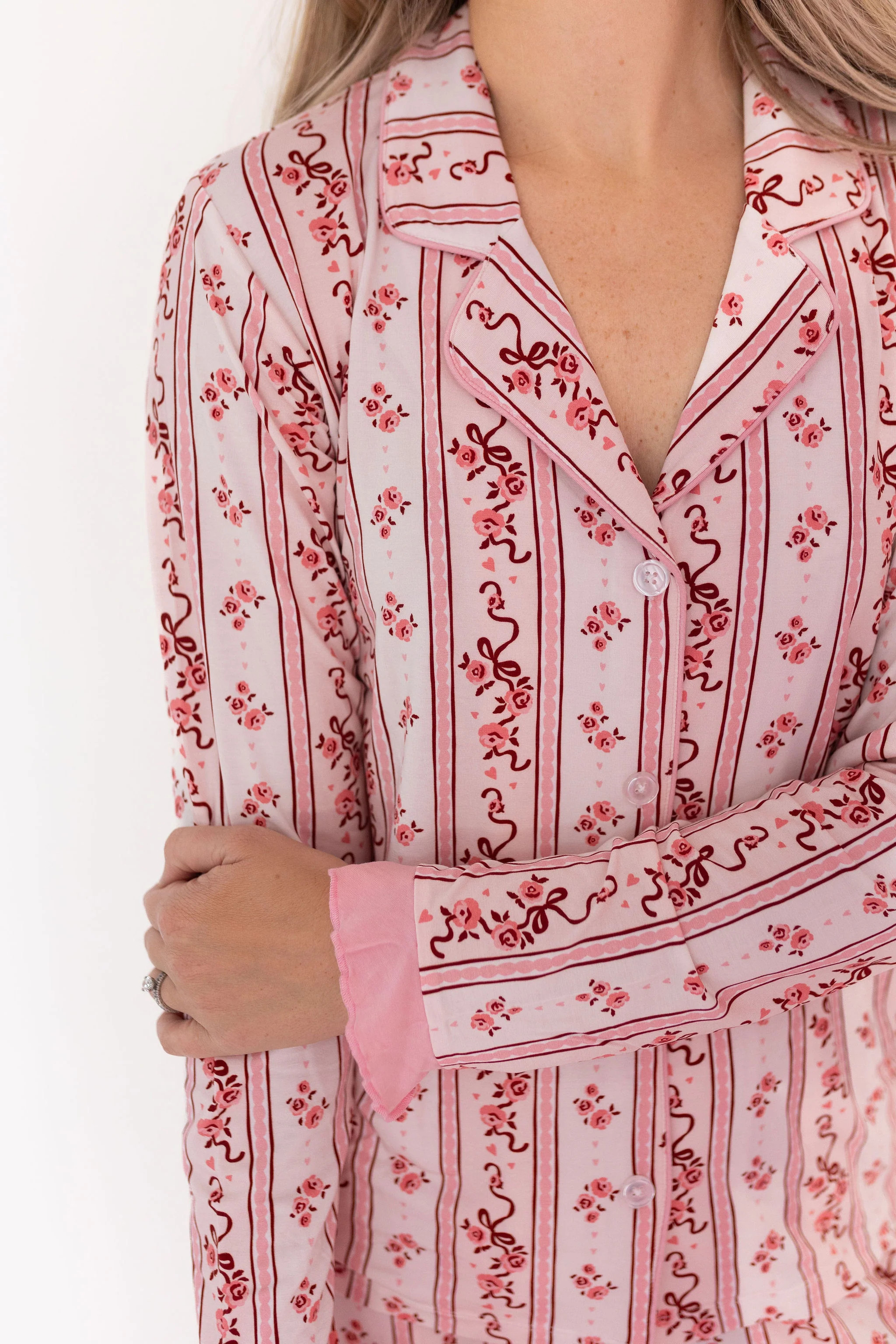 Vintage Love Women's Long Sleeve Ruffle Pant Set | In My Jammers