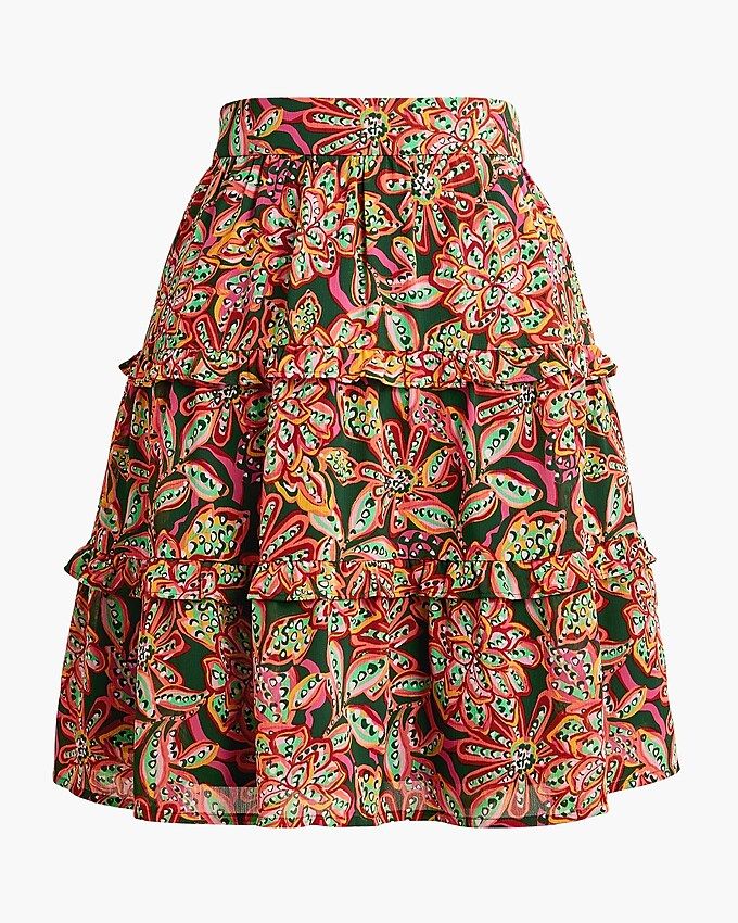 Tiered ruffle mini skirt | J.Crew Factory