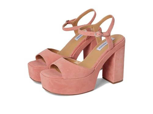 Steve Madden Women's Odina Heeled Sandal, Pink Suede, 10 | Amazon (US)