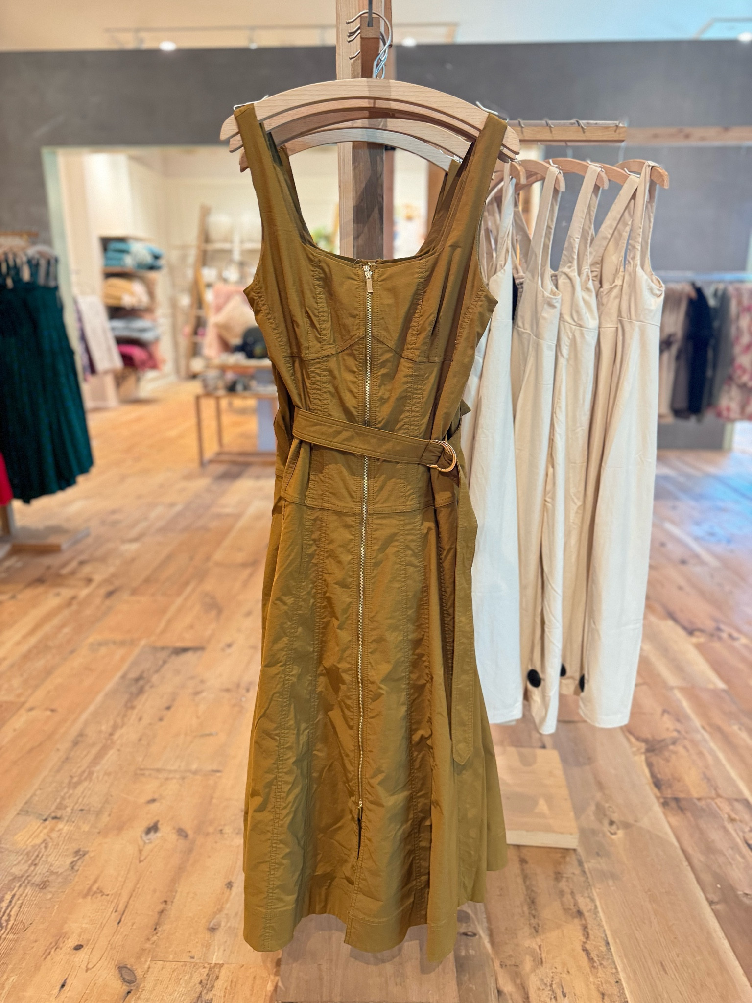 Sleeveless belted zip front midi dress!! 
Perfect transitional dress to wear now and then on into the fall. Layer with a blazer, denim jacket or leather moto. Add you cute kitten heels or your favorite boots or booties. 

#LTKOver40 #LTKSeasonal #LTKStyleTip