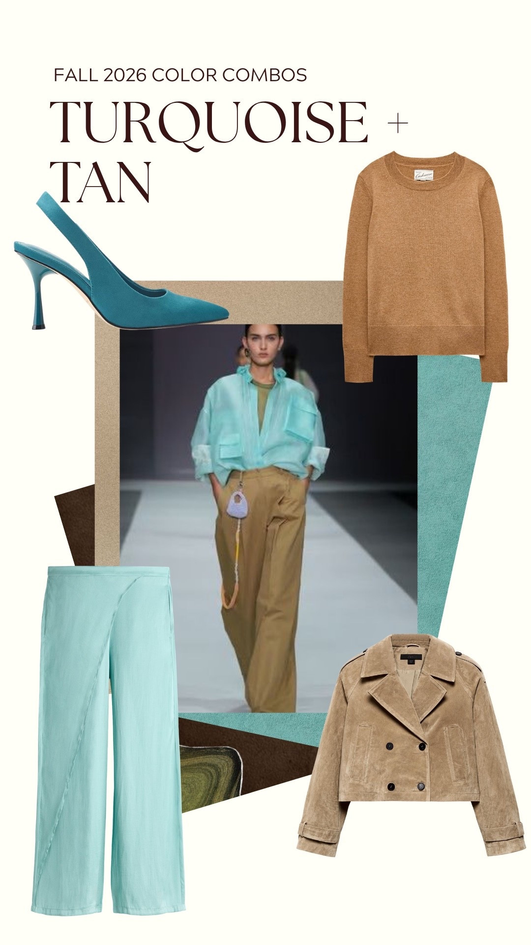 And the most unexpected of them all - turquoise and tan