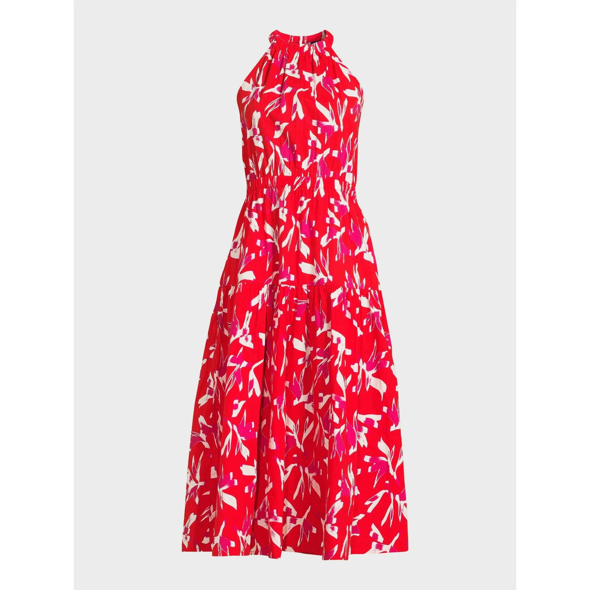 Scoop Women's Gathered Poplin Halter Dress, Sizes XS-XXL | Walmart (US)