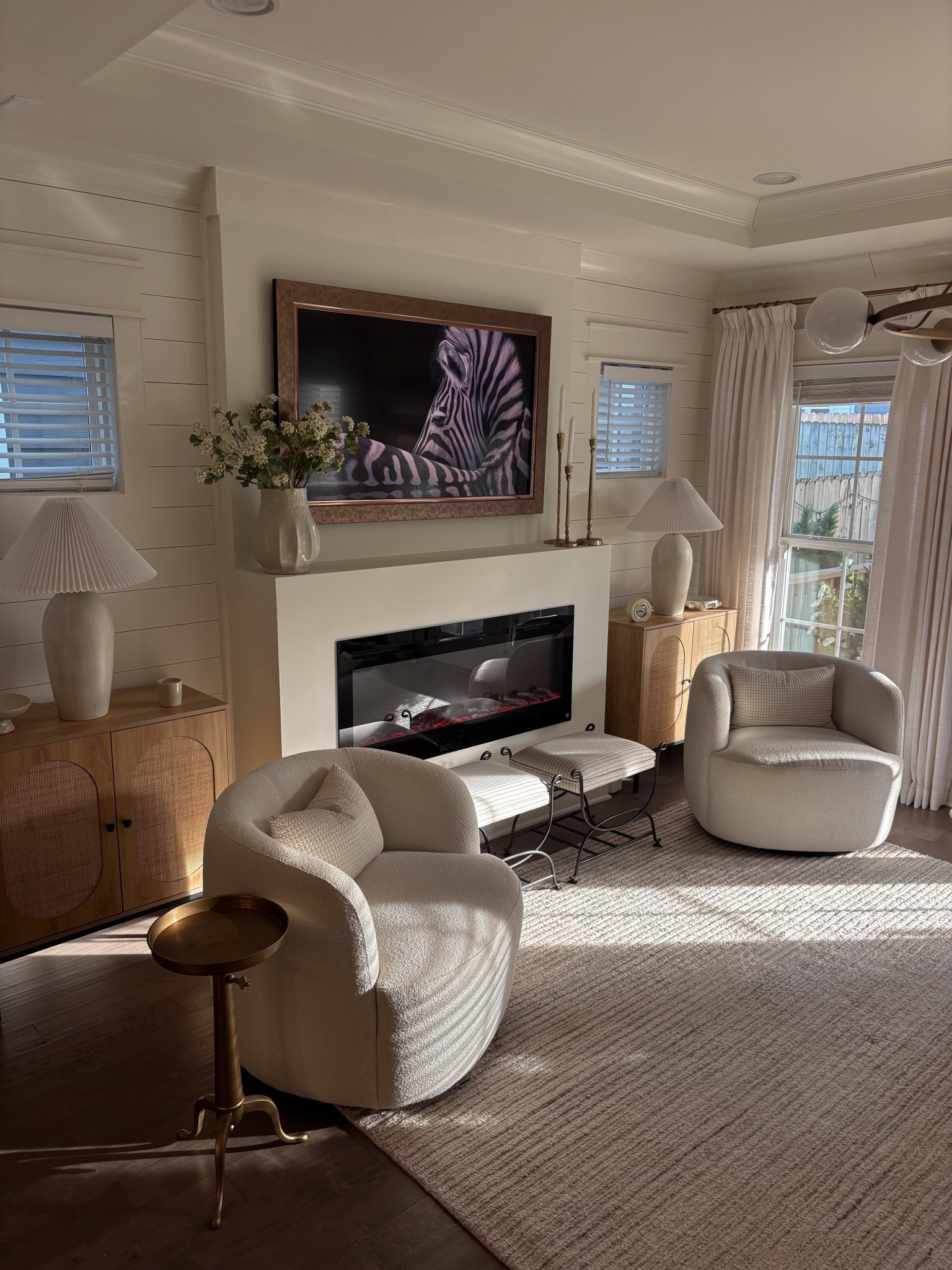 Just took my holiday decor down & living room is feeling extra fresh! 🤍🤌🏼 Picked up these new ottomans + stems from Target today! Such good finds! Love these so much to transition to spring! 🫶🏼 

#LTKHome #LTKFindsUnder100 #LTKFindsUnder50