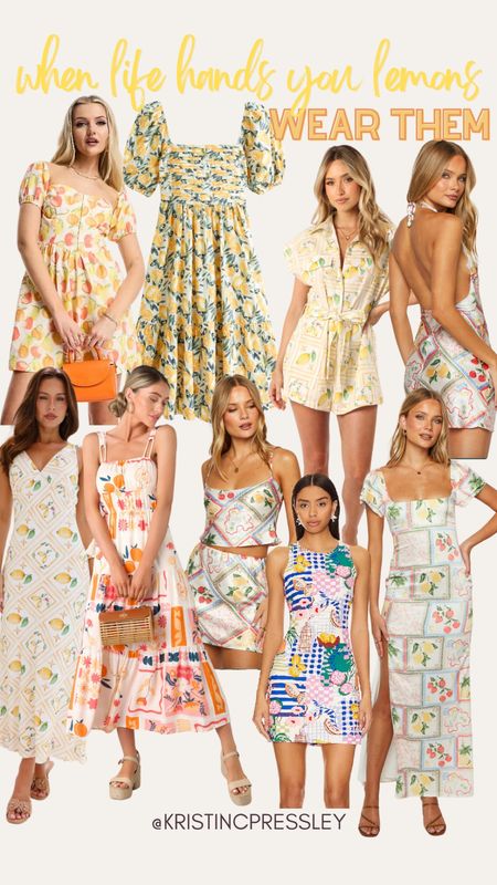 New pieces that are embracing the lemon and citrus print trends right now, perfect for spring and summer! Vacation dresses, rompers, and sets 

#LTKSeasonal #LTKstyletip #LTKfindsunder100