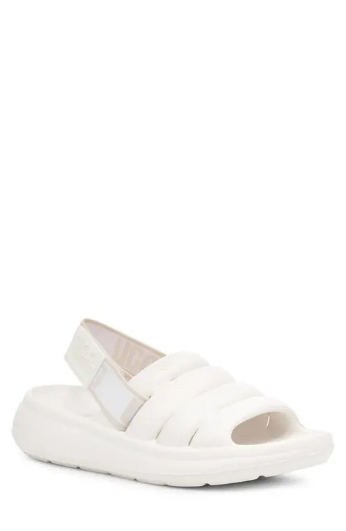 UGG(r) UGG Sport Yeah Slingback Sandal in Bright White at Nordstrom, Size 9 | Nordstrom