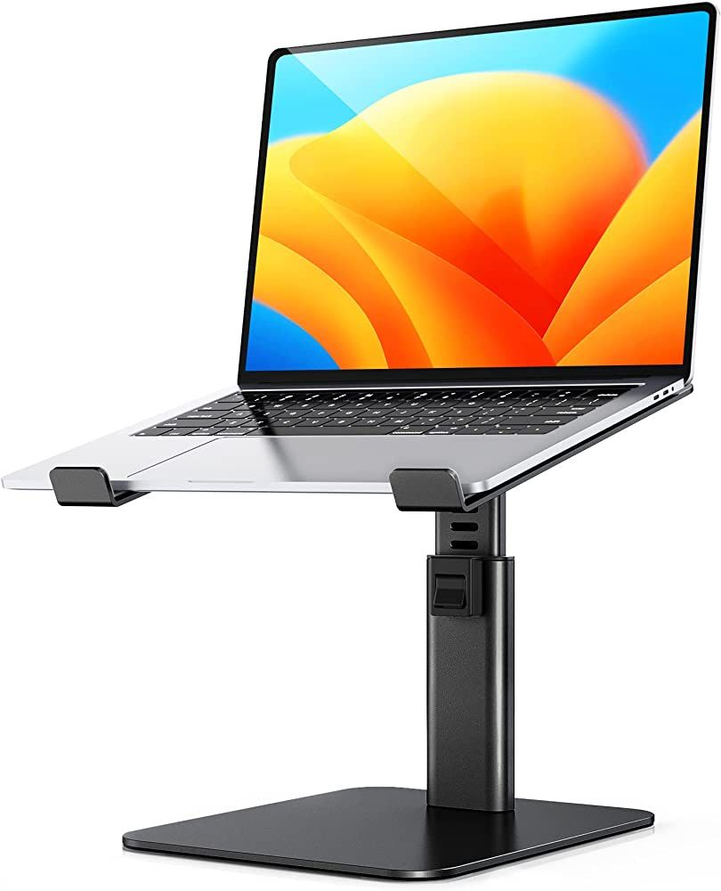 RIWUCT Laptop Stand for Desk, 8 Adjustable Height Aluminum Computer Stand, Ergonomic Laptop Riser... | Amazon (US)