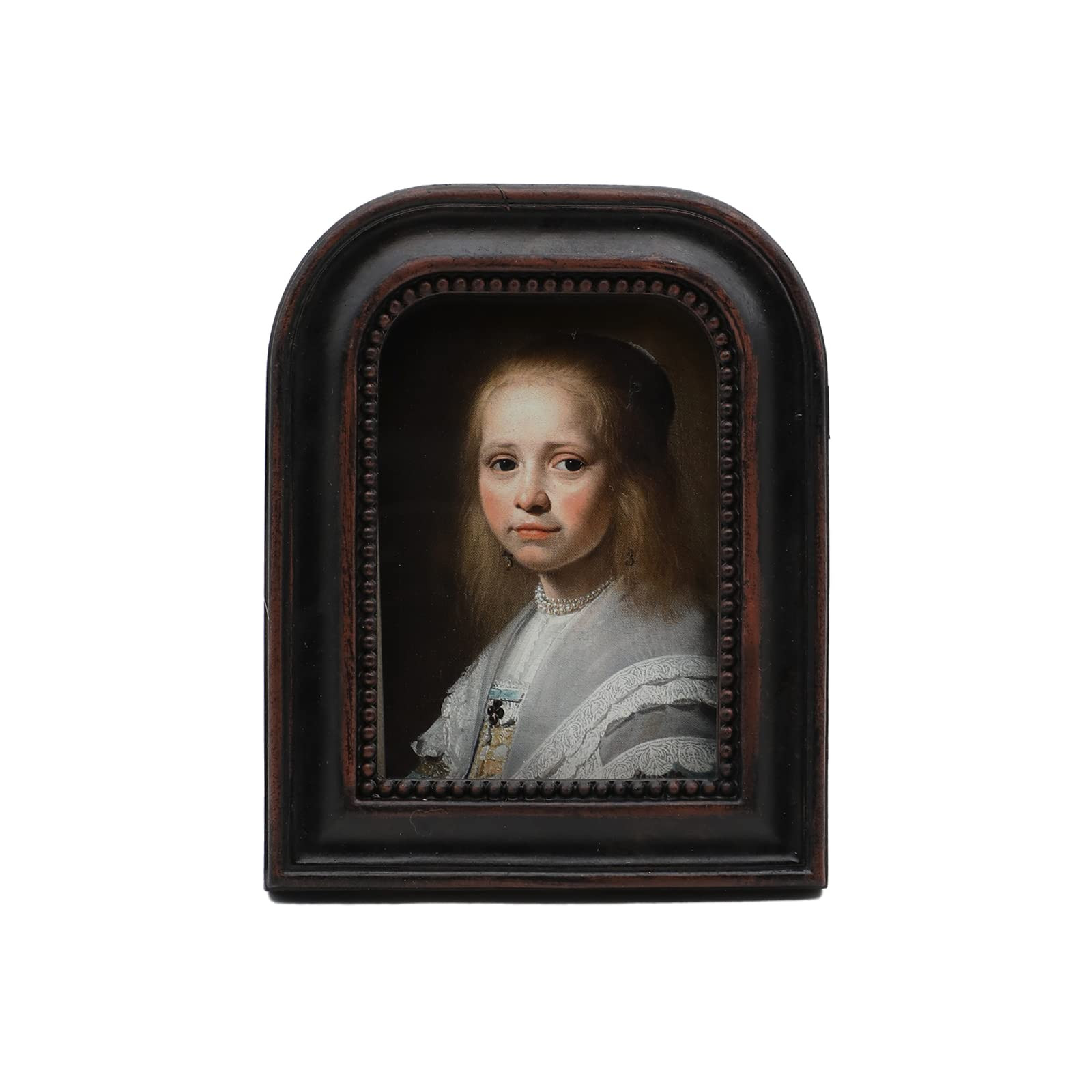 YULINK 2.5x3.5 Vintage Picture Frame, Small Ornate Antique Brown Wallet Size Photo Frame, for Tab... | Amazon (US)