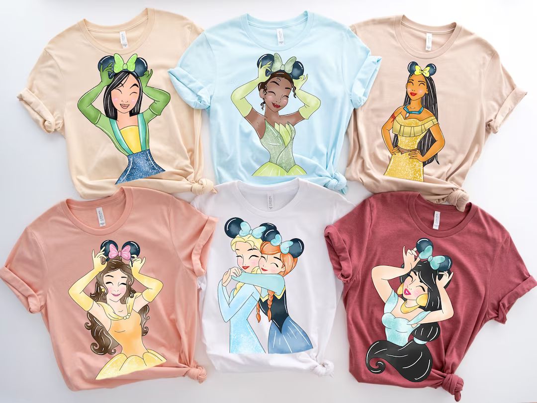 Personalized Disney Princess Shirt, Custom Princess Kids Shirt, Cinderella Birthday Shirt, Disney... | Etsy (US)
