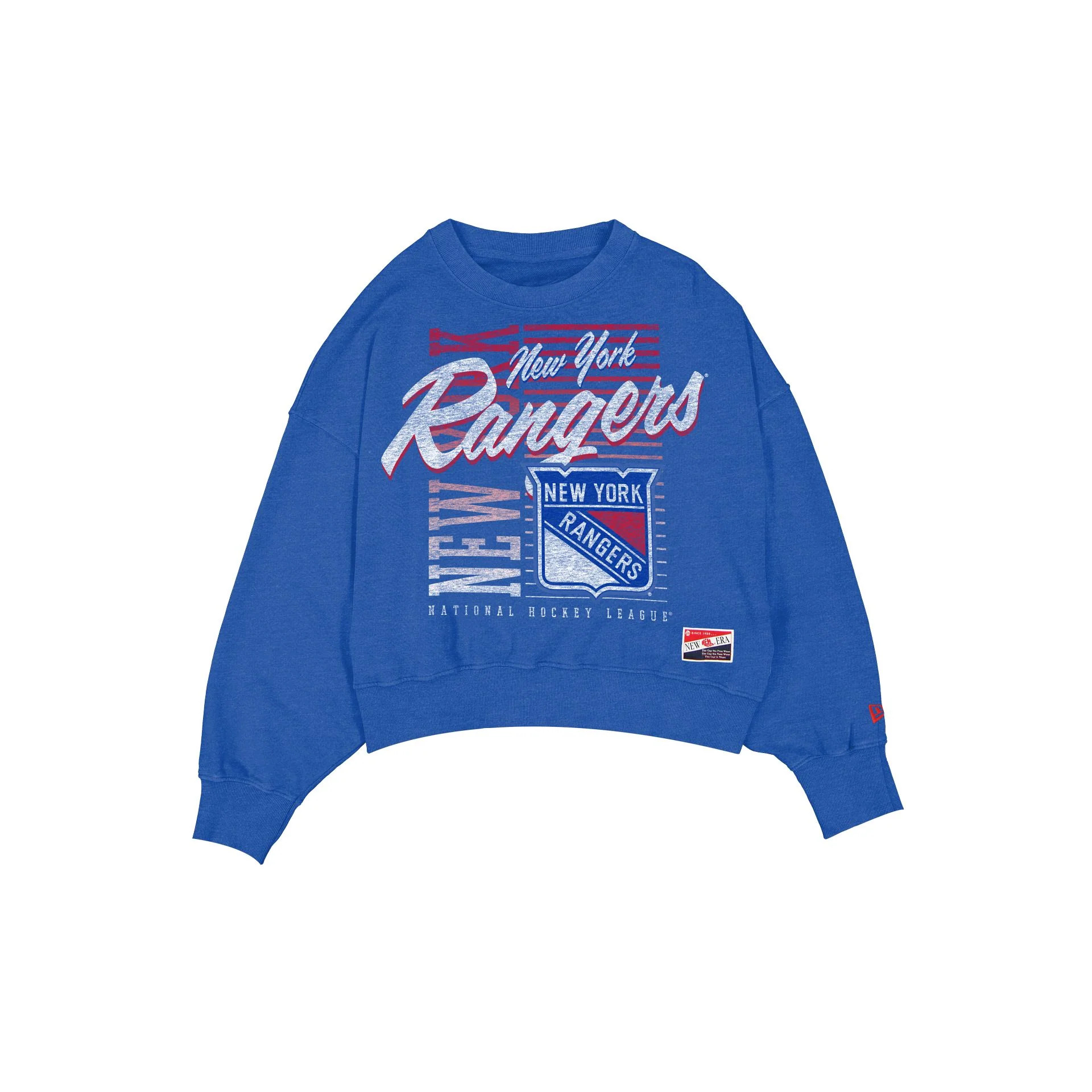 New York Rangers Throwback Women's Washed Crewneck | New Era