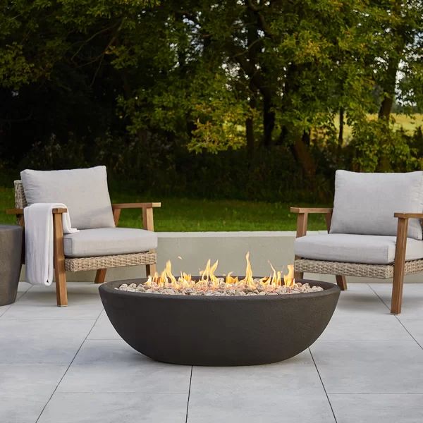 Riverside 48" Oval Propane Fire Bowl by Real Flame | Wayfair Professional