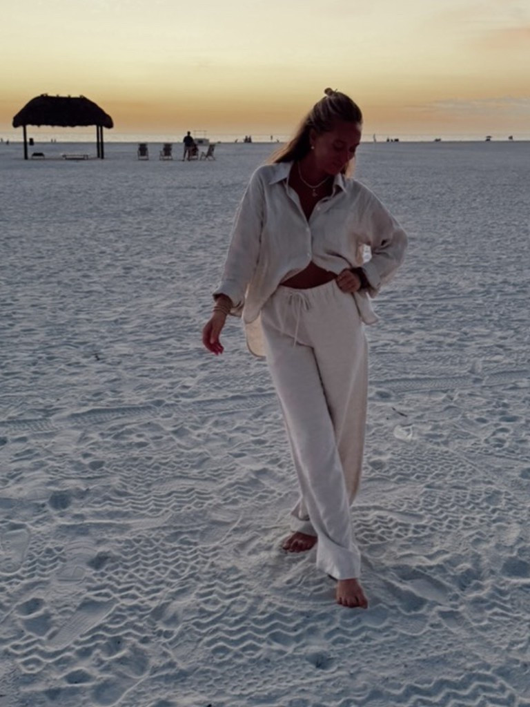 Perfect linen set for vacation - the @Aritzia  Lodge pants will take you from beach to dinner in a snap. Small in both pieces. 

Vacation outfits, ootd, lodge pants, linen shirt, elevated essentials 

#LTKootd #LTKTravel