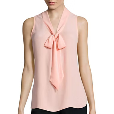 Heart & Soul® Sleeveless Chiffon Bow Blouse | JCPenney