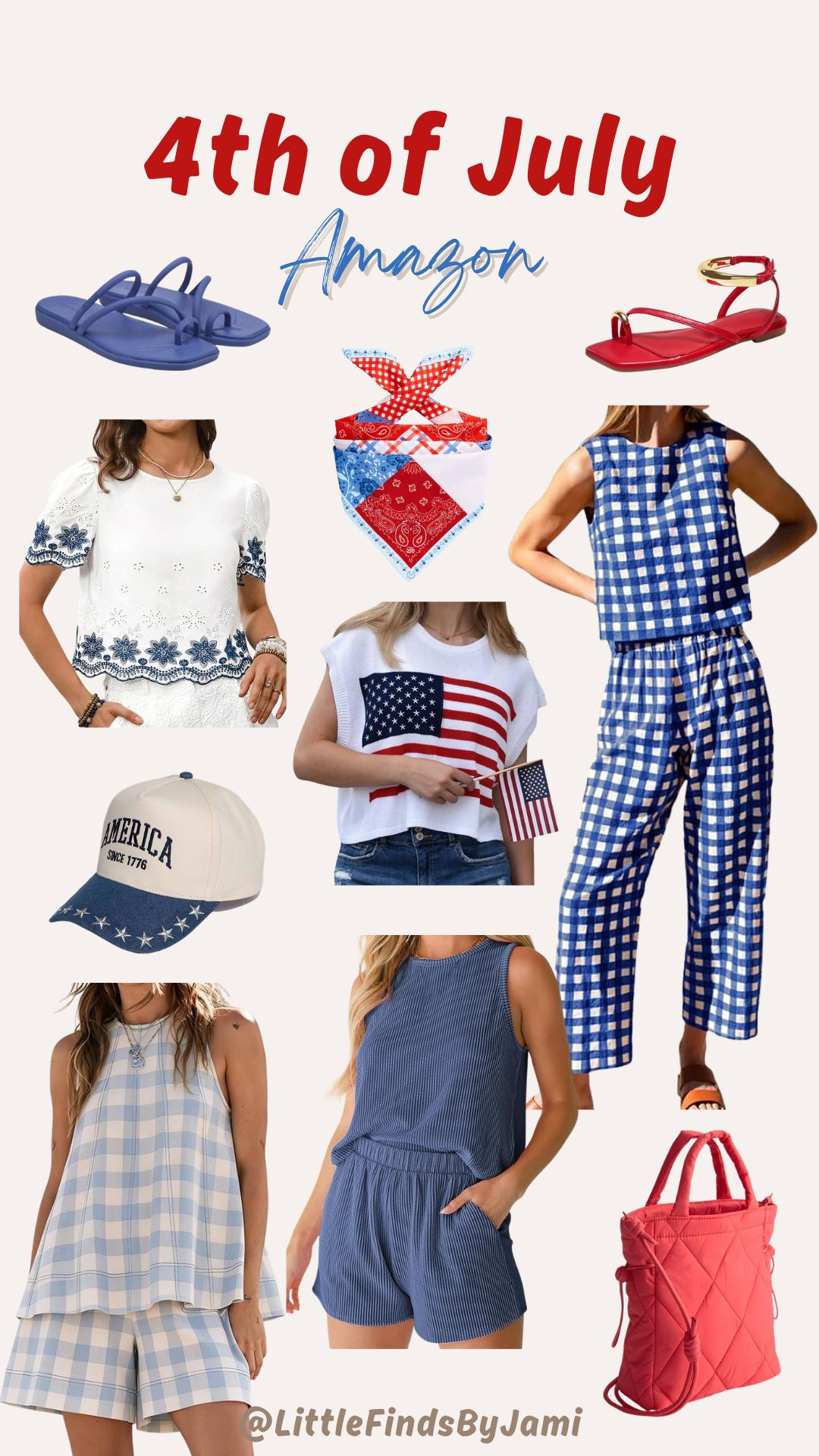 Women’s 4th of July outfits and finds on Amazon. Red white and blue. Patriotic. July fit. Fashion. Set. Shirt

#LTKootd