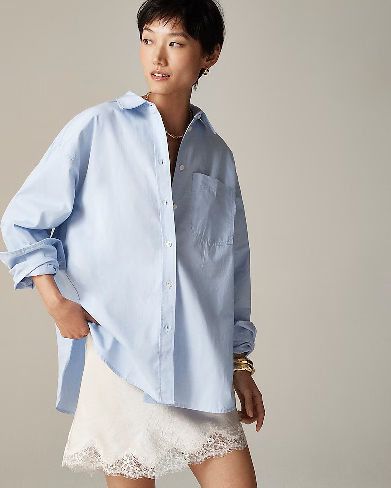 Étienne oversized shirt in lightweight oxford | J. Crew US