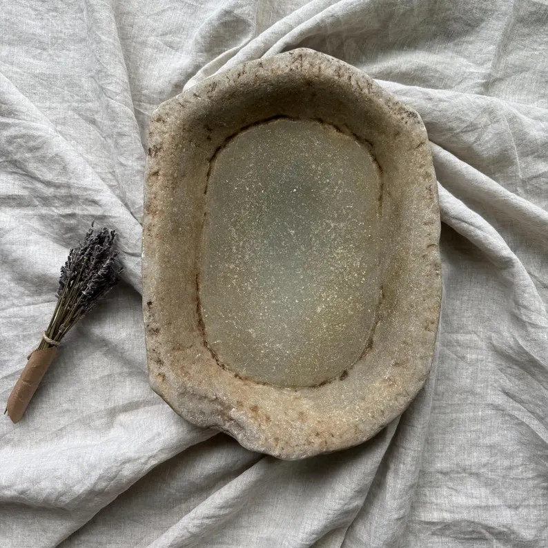 Vintage Marble Stone Tray | Rustic Kharal Catch All Dish | Wabi Sabi Decor - Etsy | Etsy (Global)
