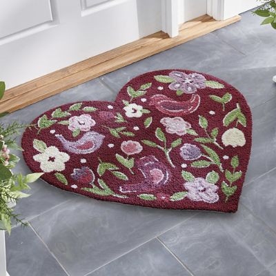 Love Birds Hooked Door Mat | Grandin Road