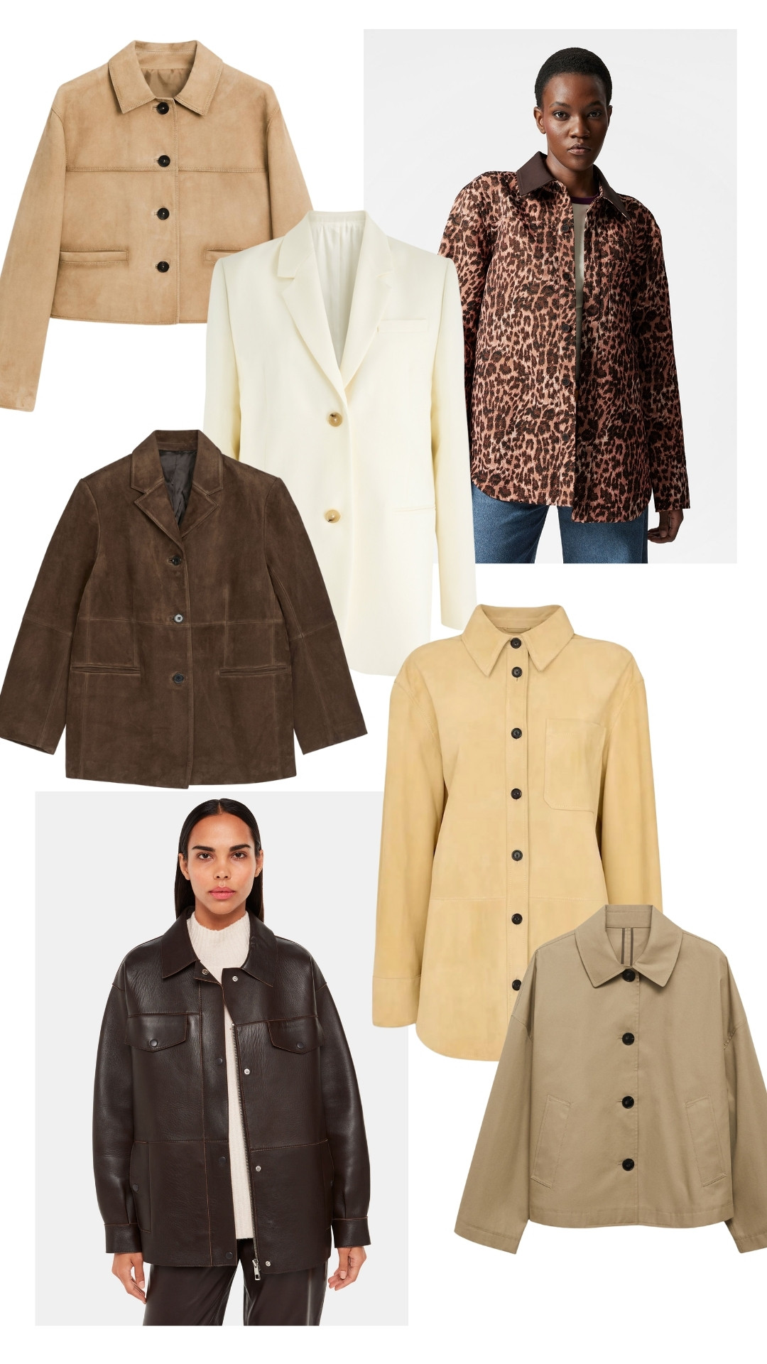 A selection of the spring jackets you need in your wardrobe this season, perfect for layering when the weather is unpredictable and transitional.

Oversized blazers, cropped jackets, car coat collar style, leather, suede and a touch of fun animal print.

You can find more style content over on my Substack ’The Wardrobe Edit’ 

 #LTKspring #LTKstyletip