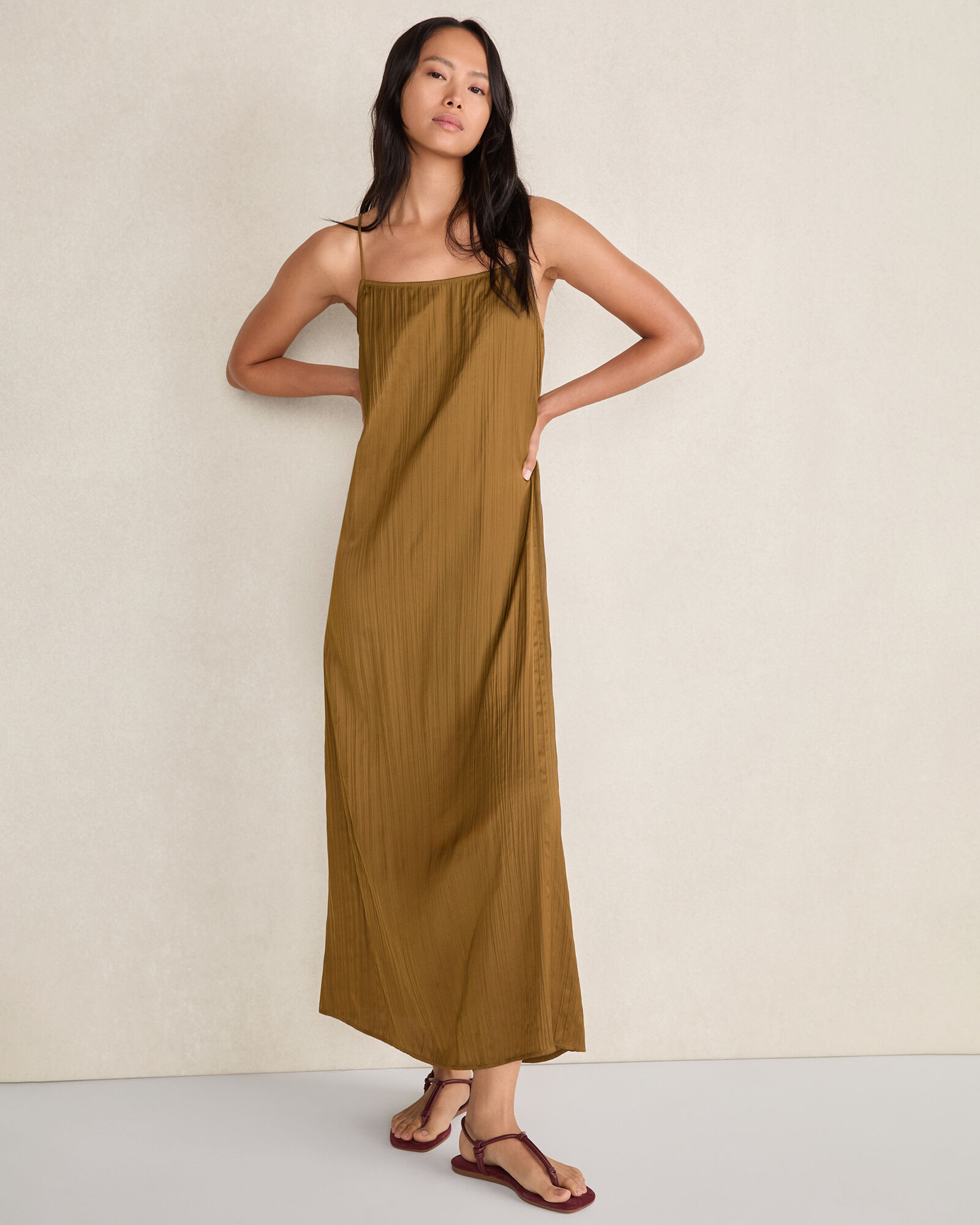 Silky Pleated Maxi Dress | Haven Well Within