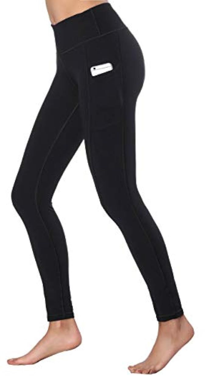 Women's High Waist Yoga Pants with Side & Inner Pockets Tummy Control Workout Running 4 Way Stretch  | Amazon (US)