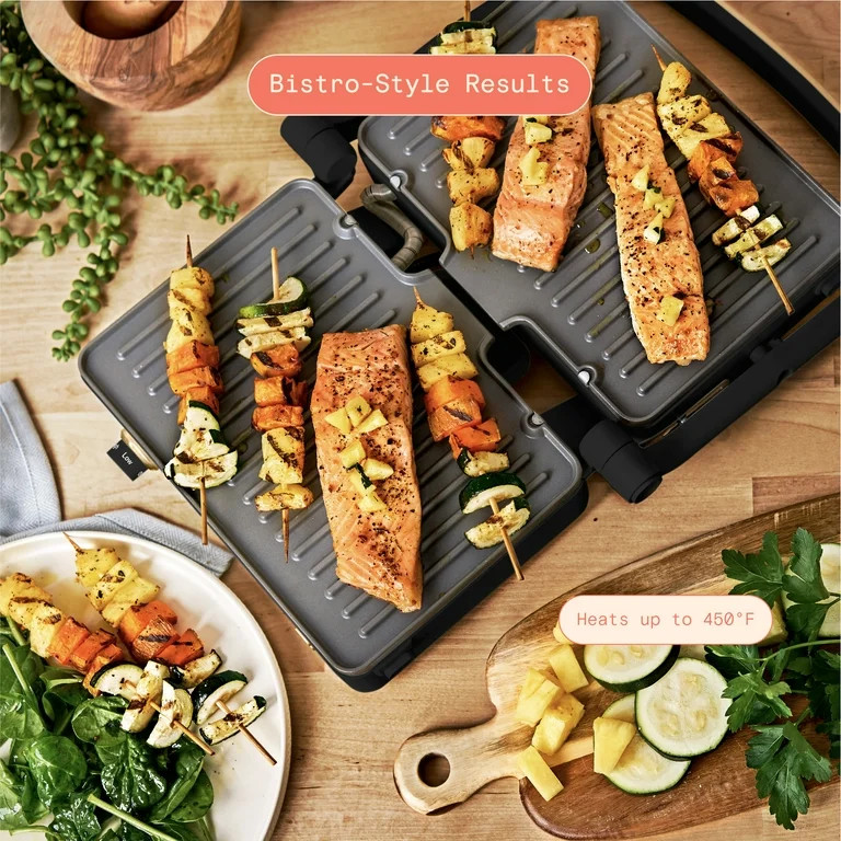 Beautiful 2-in-1 Panini Press & Grill, Black Sesame by Drew Barrymore - Walmart.com | Walmart (US)