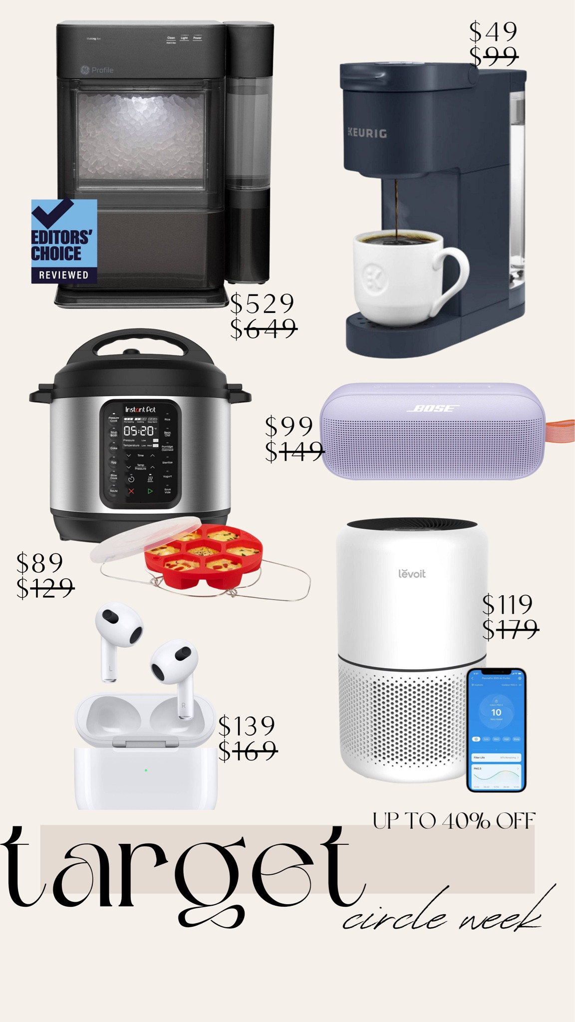 Target circle week is here! Found some kitchen and entertainment finds that are all on sale! I have and love the ice maker and air purifier!

Target, circle week, on sale, deals, Target home finds, Target kitchen finds

#LTKfindsunder50 #LTKsalealert #LTKfindsunder100