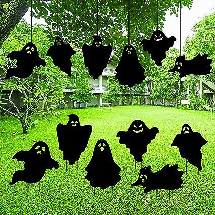 Firegodzr Halloween Decorations Outdoor,Scary Creepy Ghost Silhouette Yard Stakes - Set of 6,Zomb... | Amazon (US)