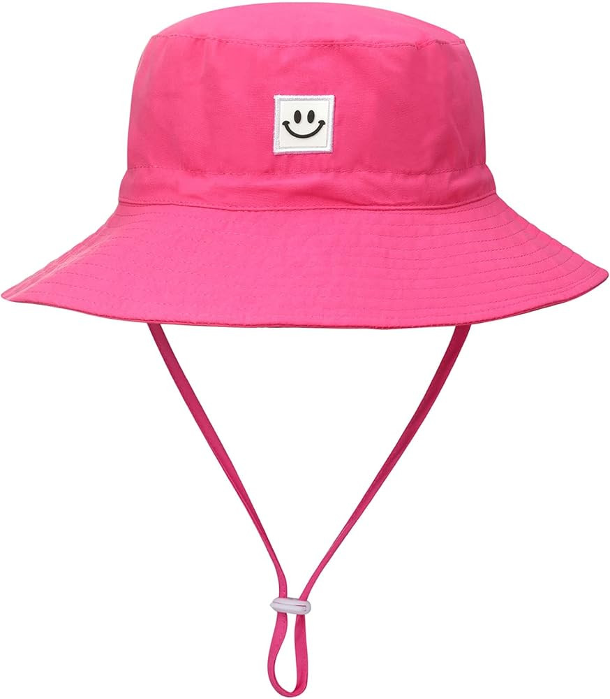 MaxNova Baby Sun Hat Smile Face UPF 50+ Toddler Bucket Hat for Boys Girls 0-7 Years | Amazon (US)