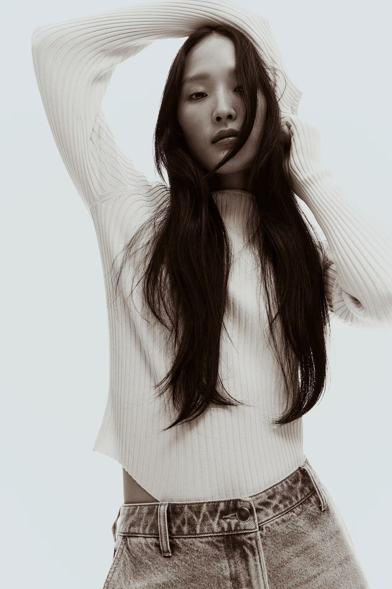 Rib-knit Boat-neck Top - Cream - Ladies | H&M US | H&M (US + CA)